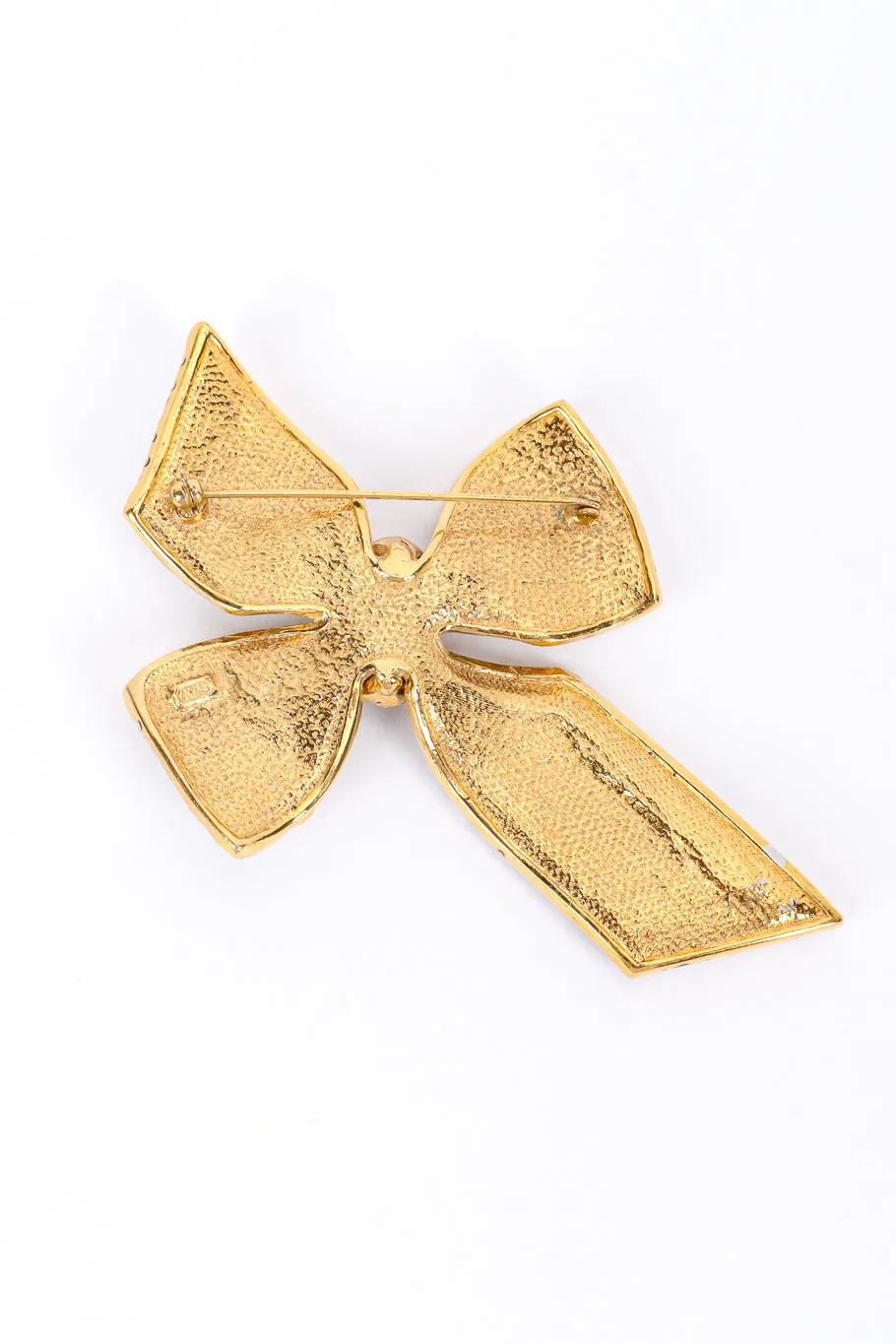 Rhinestone Bow Brooch