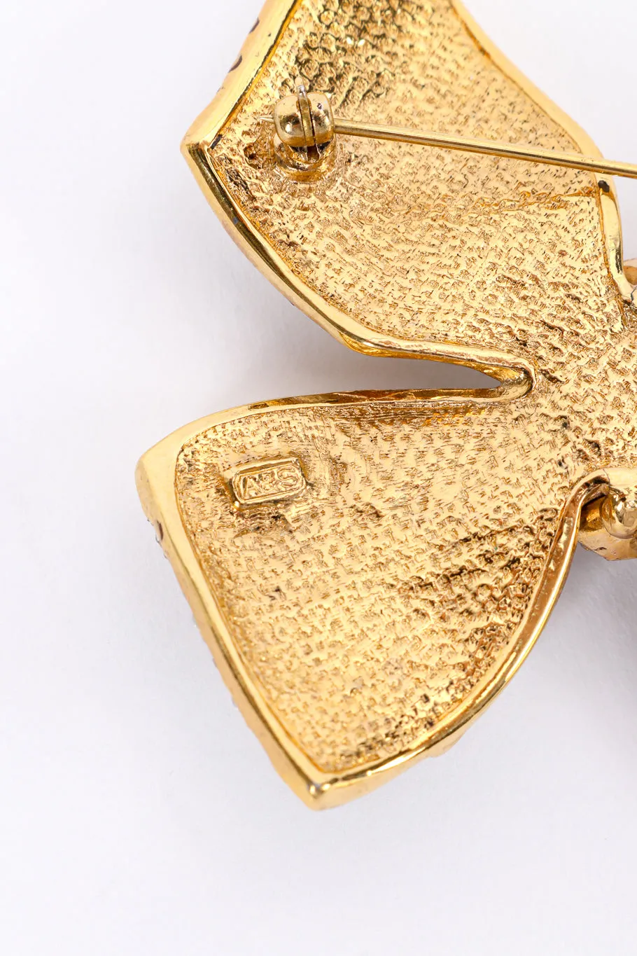Rhinestone Bow Brooch