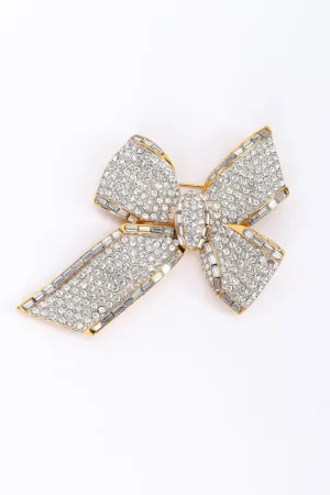 Rhinestone Bow Brooch
