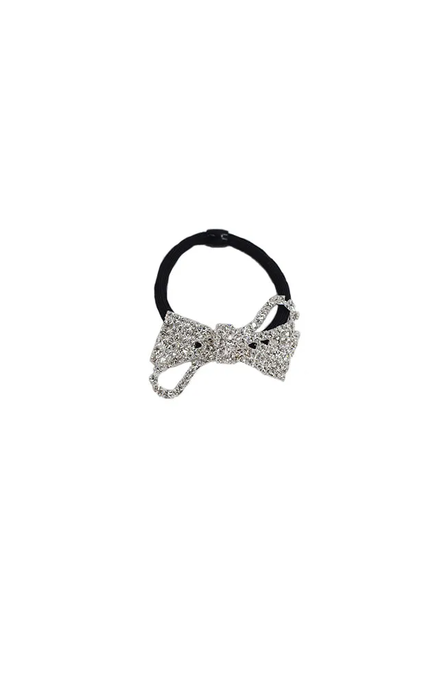 Rhinestone Bow Ponytail