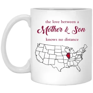 Rhode Island Illinois The Love Between Mother And Son Mug