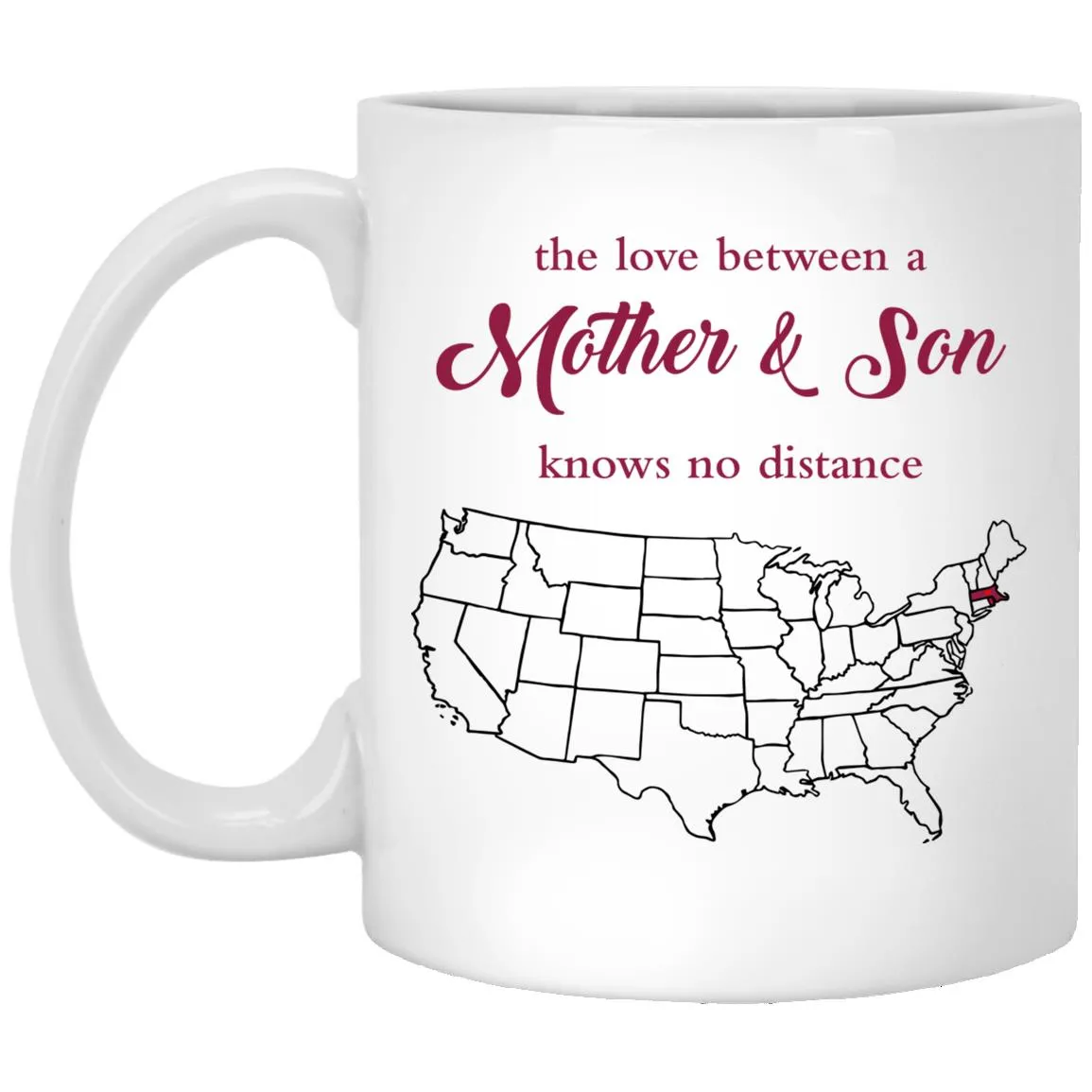 Rhode Island Massachusetts The Love Between Mother And Son Mug
