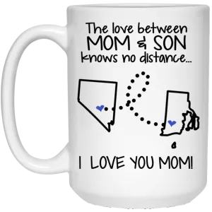 Rhode Island Nevada The Love Between Mom And Son Mug