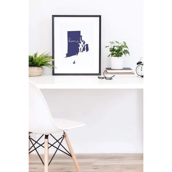 Rhode Island State Peekaboo Gallery Wall