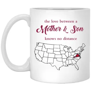 Rhode Island Virginia The Love Between Mother And Son Mug