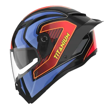 RIDEX Titanium IGNIS Blue Glossy Helmet