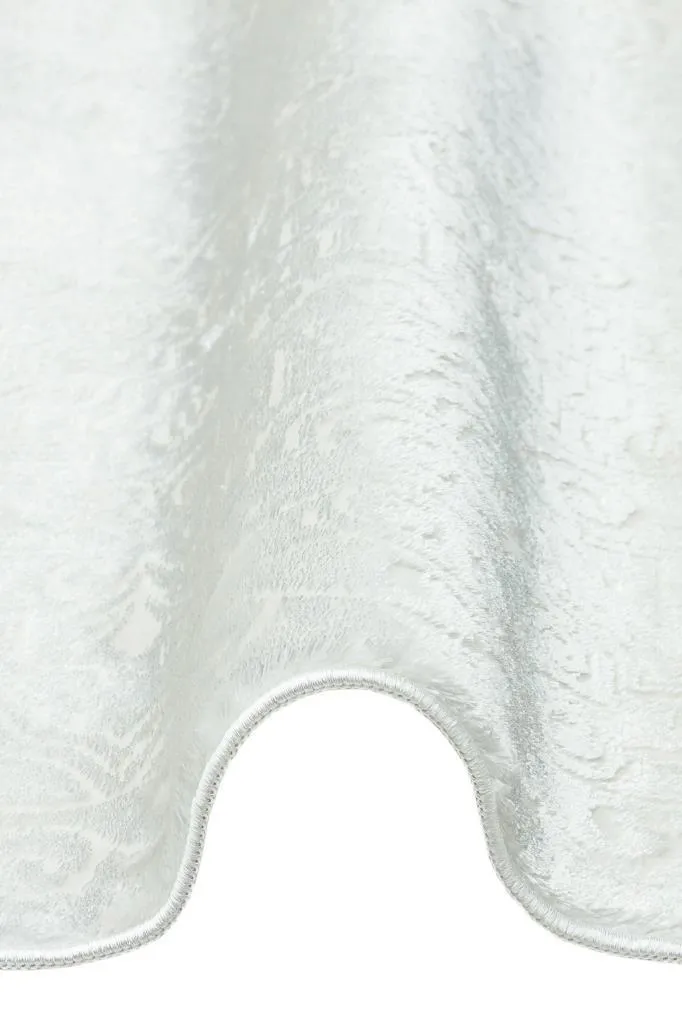 Riena Thin White Kitchen Rug with Washable Non-Slip Base 1121