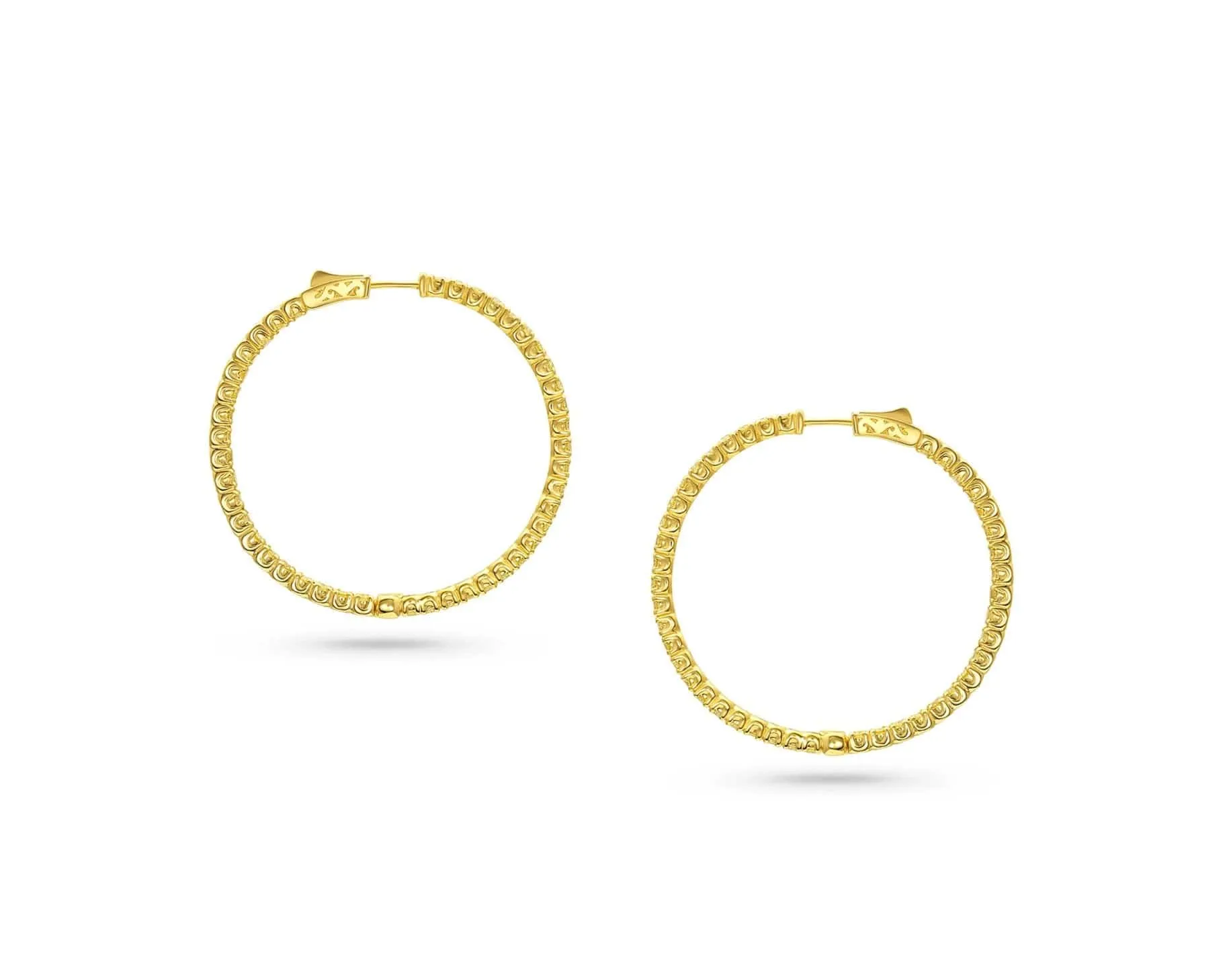 Rivière Natural Yellow Diamond Hoop Earrings