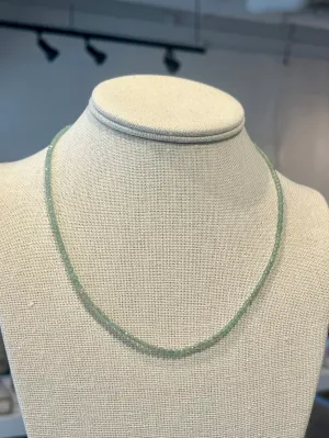 Rondelle Necklace {Silver/Green Aventurine}