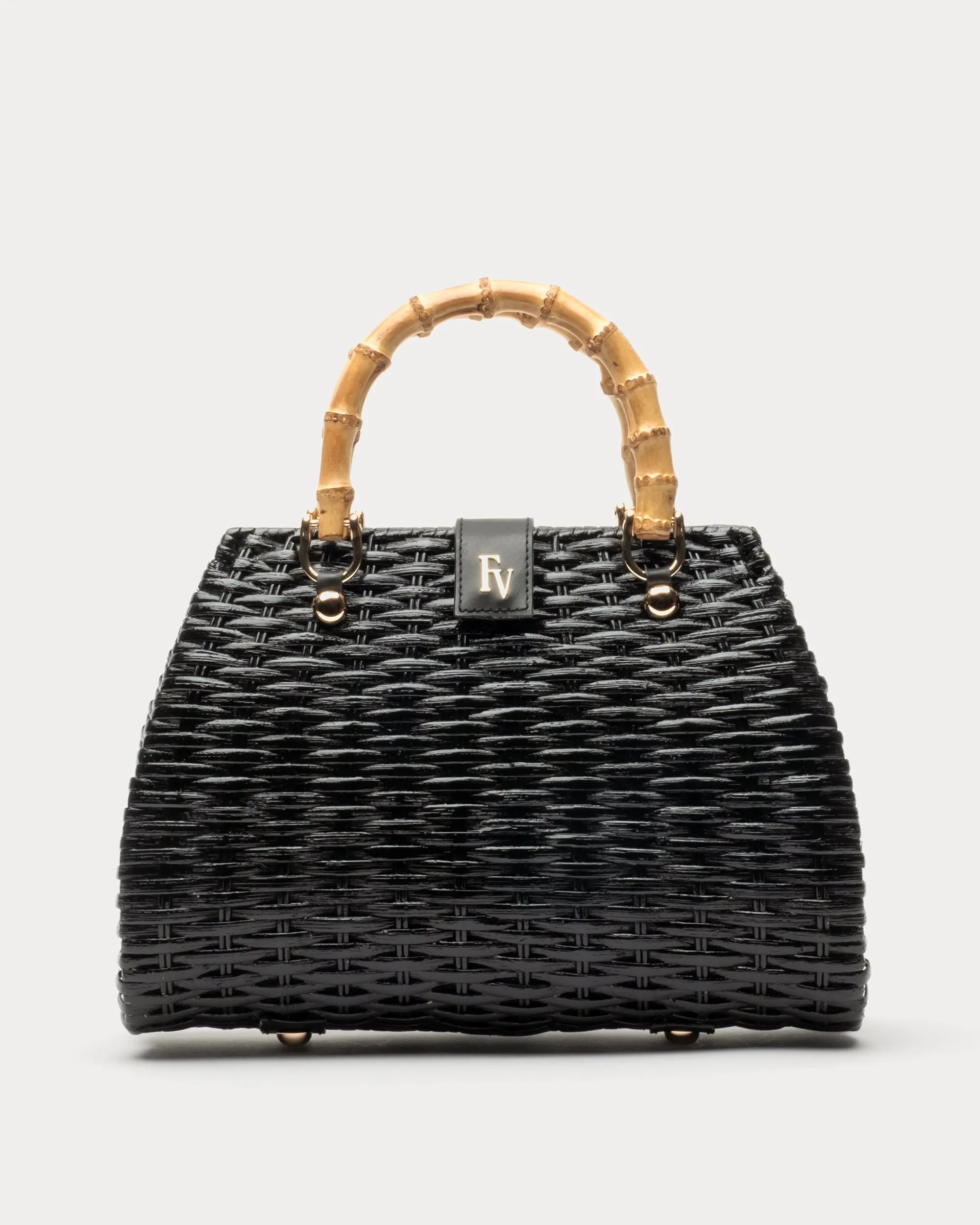 Rooster Wicker Basket - Black