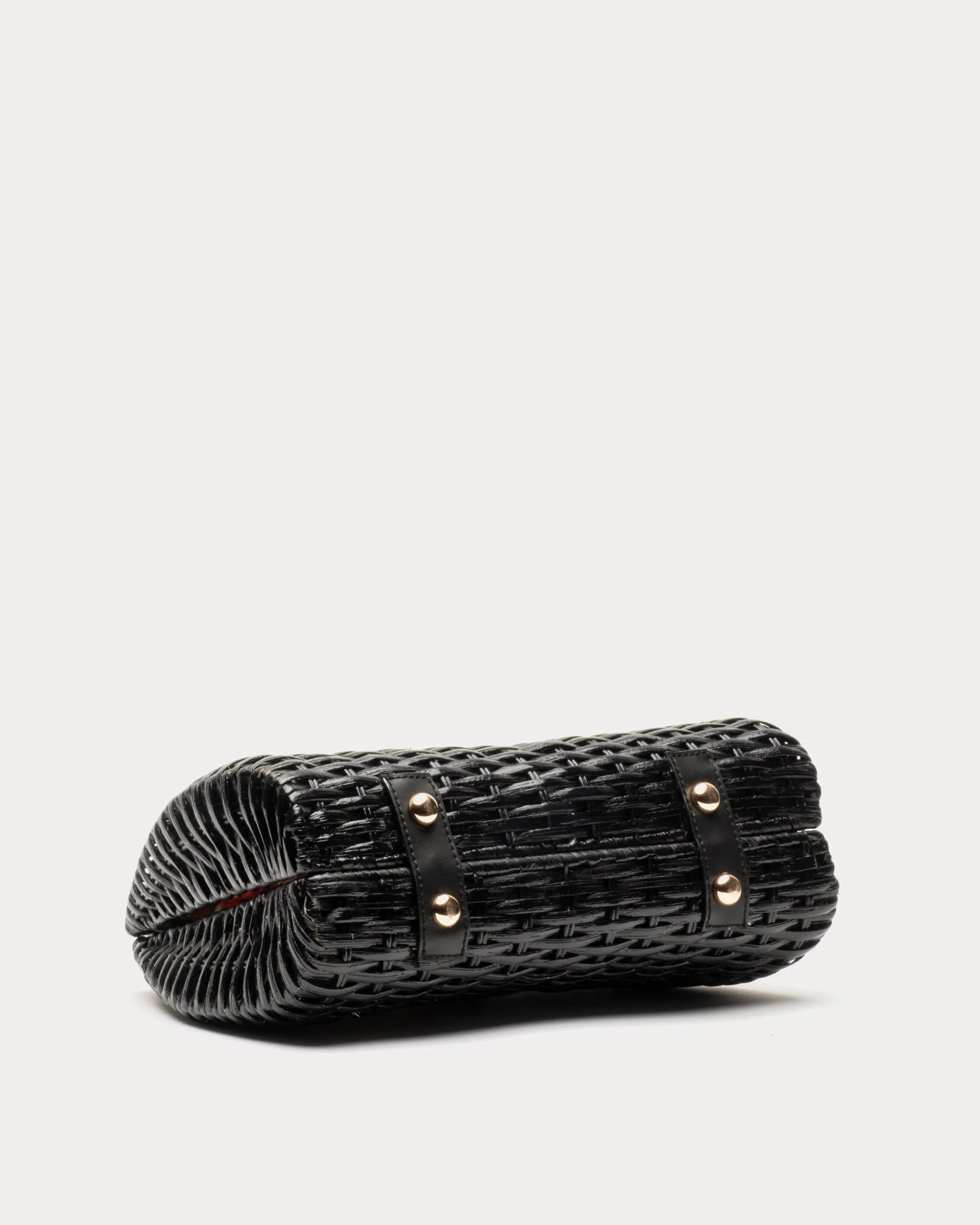 Rooster Wicker Basket - Black
