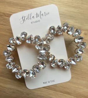 Round Bejeweled Earrings