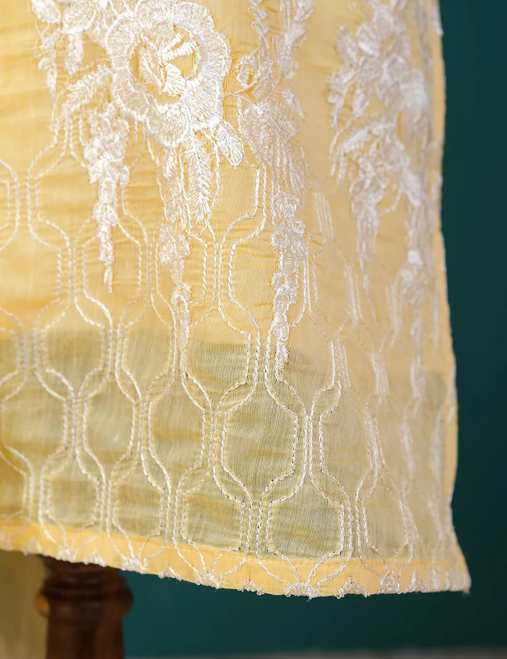 RTW-22-Yellow - Orphalese - 3 Pc Embroidered Paper Cotton