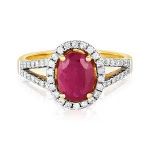 Ruby In Love Diamond Ring