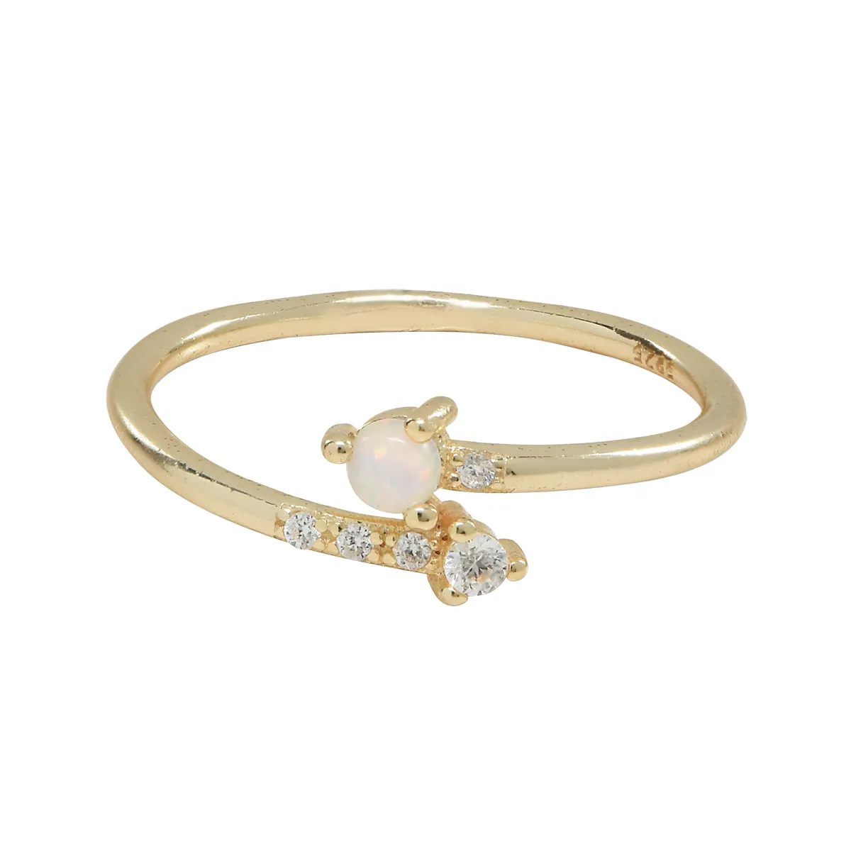 SALE-Opal / CZ Arrow Ring