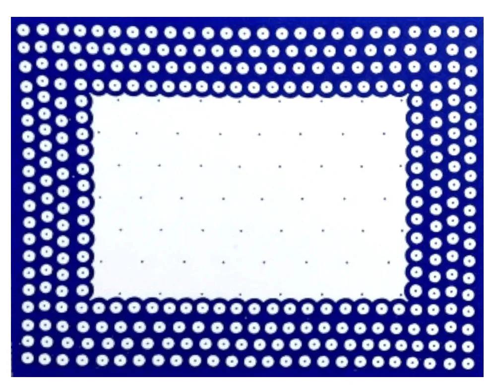 Set of 2 Polish Pottery Blue Dot Placemats with Scalloped Edges