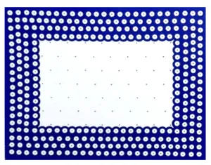 Set of 2 Polish Pottery Blue Dot Placemats with Scalloped Edges
