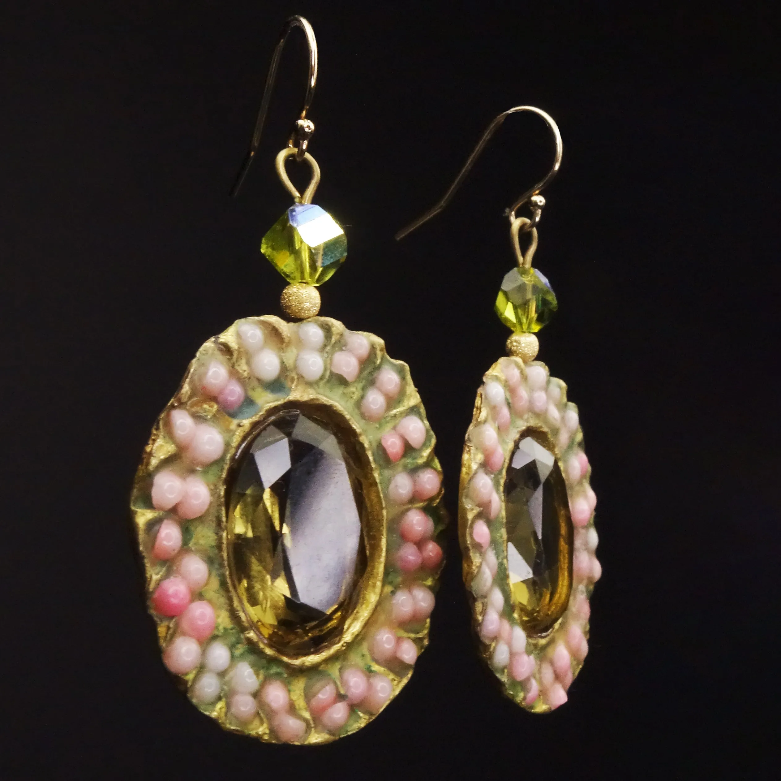 She Left Magic Fairy Dust Everywhere: whiskey citrine earrings