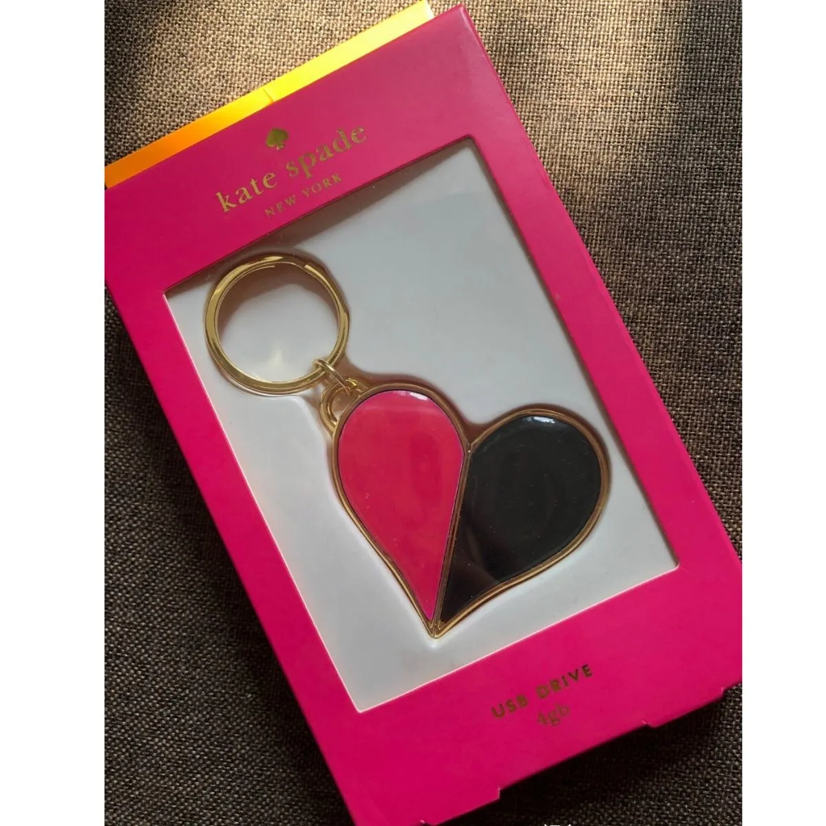 Shiny Heart Portable USB Drive Keychain