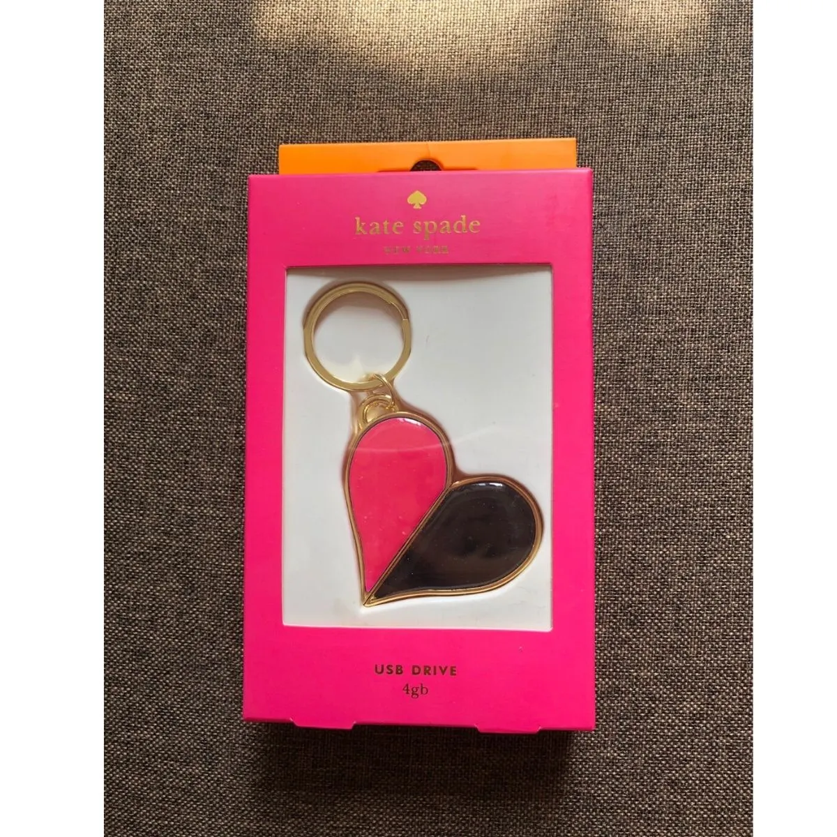 Shiny Heart Portable USB Drive Keychain
