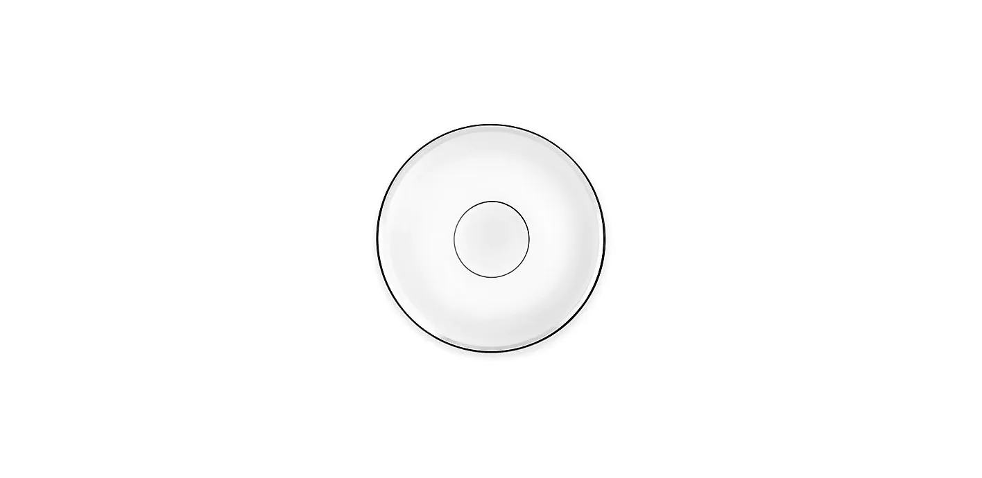 Signature Coupe Tea Saucer White/Platinum