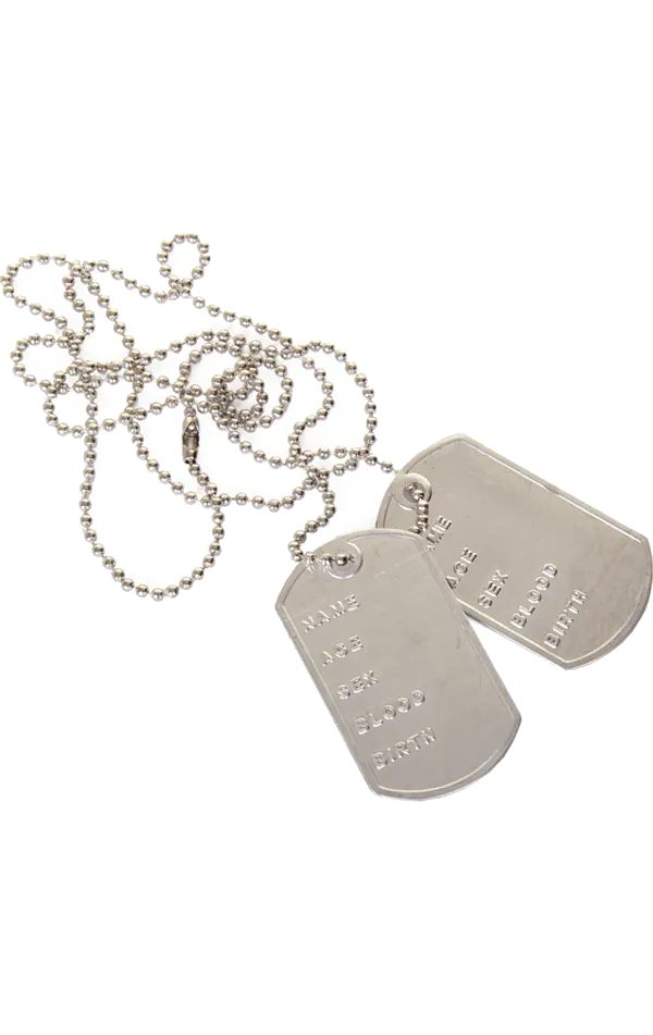 Silver Army Dog Tag Necklace