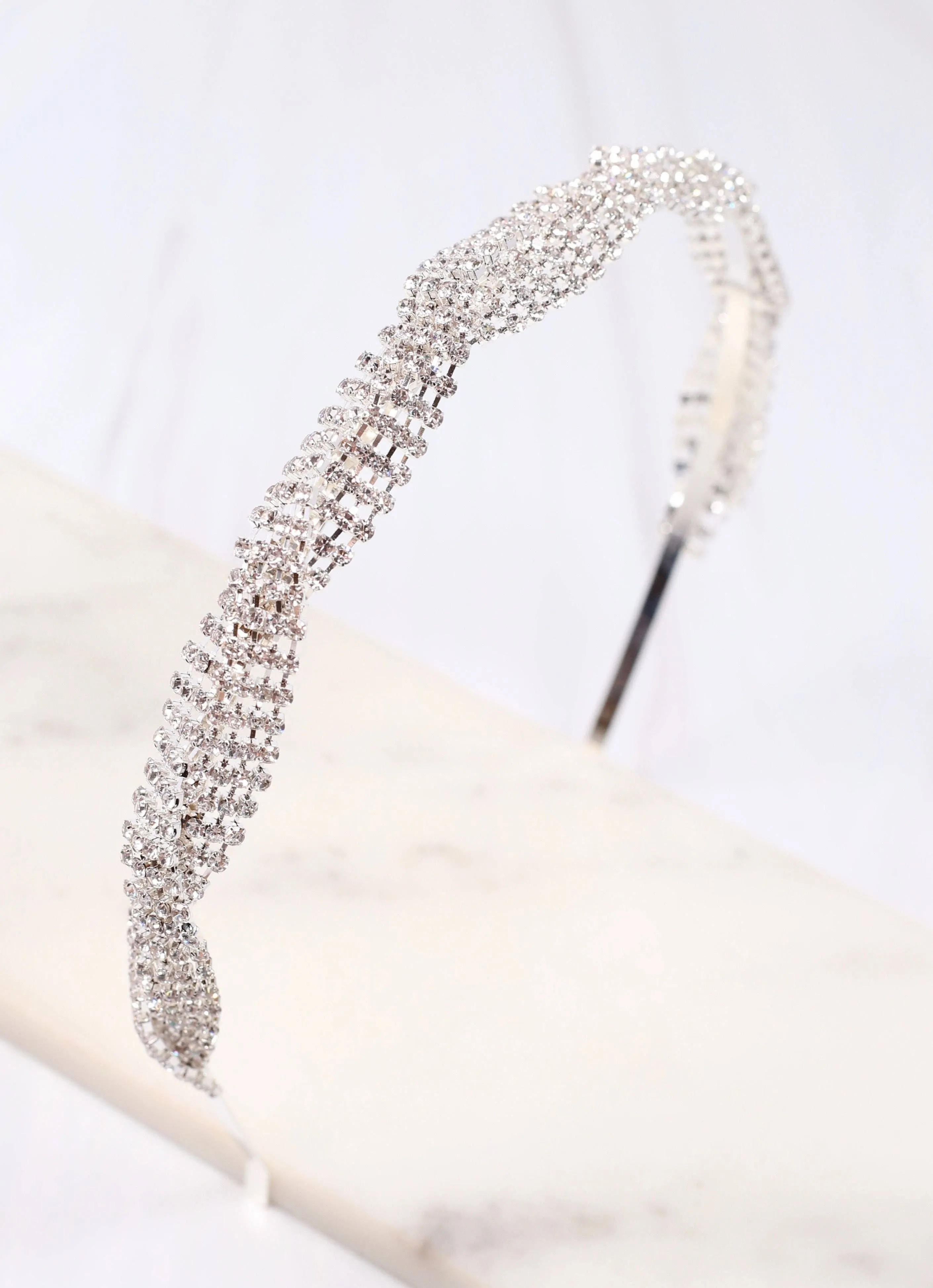 Silver CZ Headband