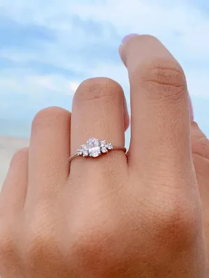 Silver Shiny Zirconia Stone Ring