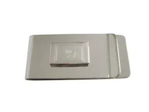 Silver Toned Etched Wyoming State Flag Money Clip