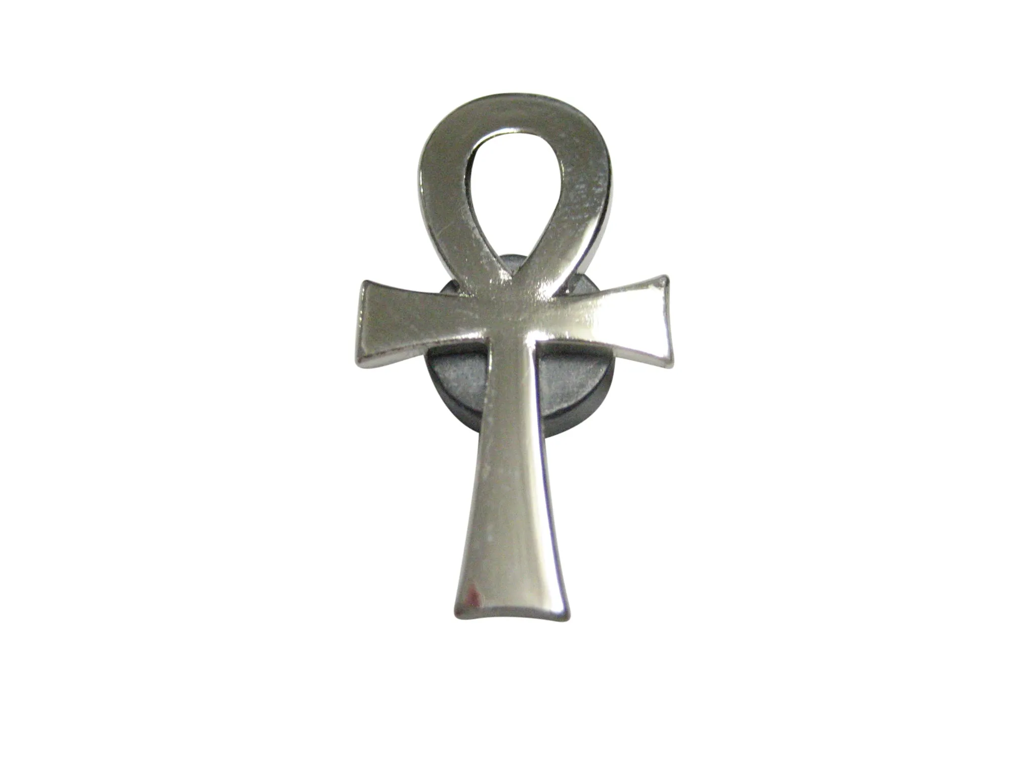 Silver Toned Shiny Ankh Magnet