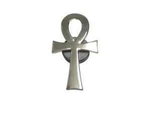 Silver Toned Shiny Ankh Magnet