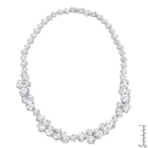 Sisley Bejeweled Cluster Cubic Zirconia Necklace