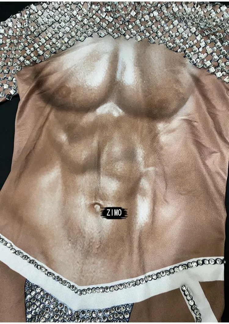 Skintight Bejeweled Bodysuit