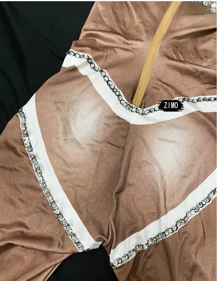 Skintight Bejeweled Bodysuit