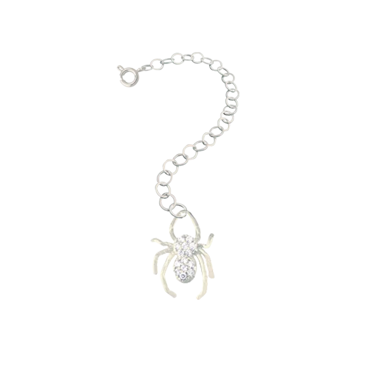 Small Hanging Web with Spider Necklace