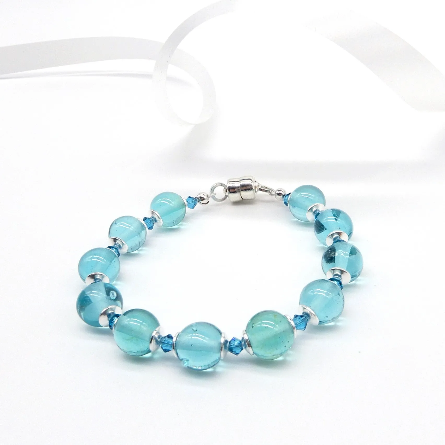 Small Shiny Round Beaded Bracelet
