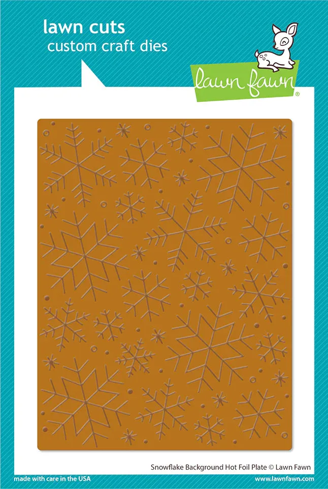 Snowflake Background Hot Foil Plate LF2977 Lawn Fawn
