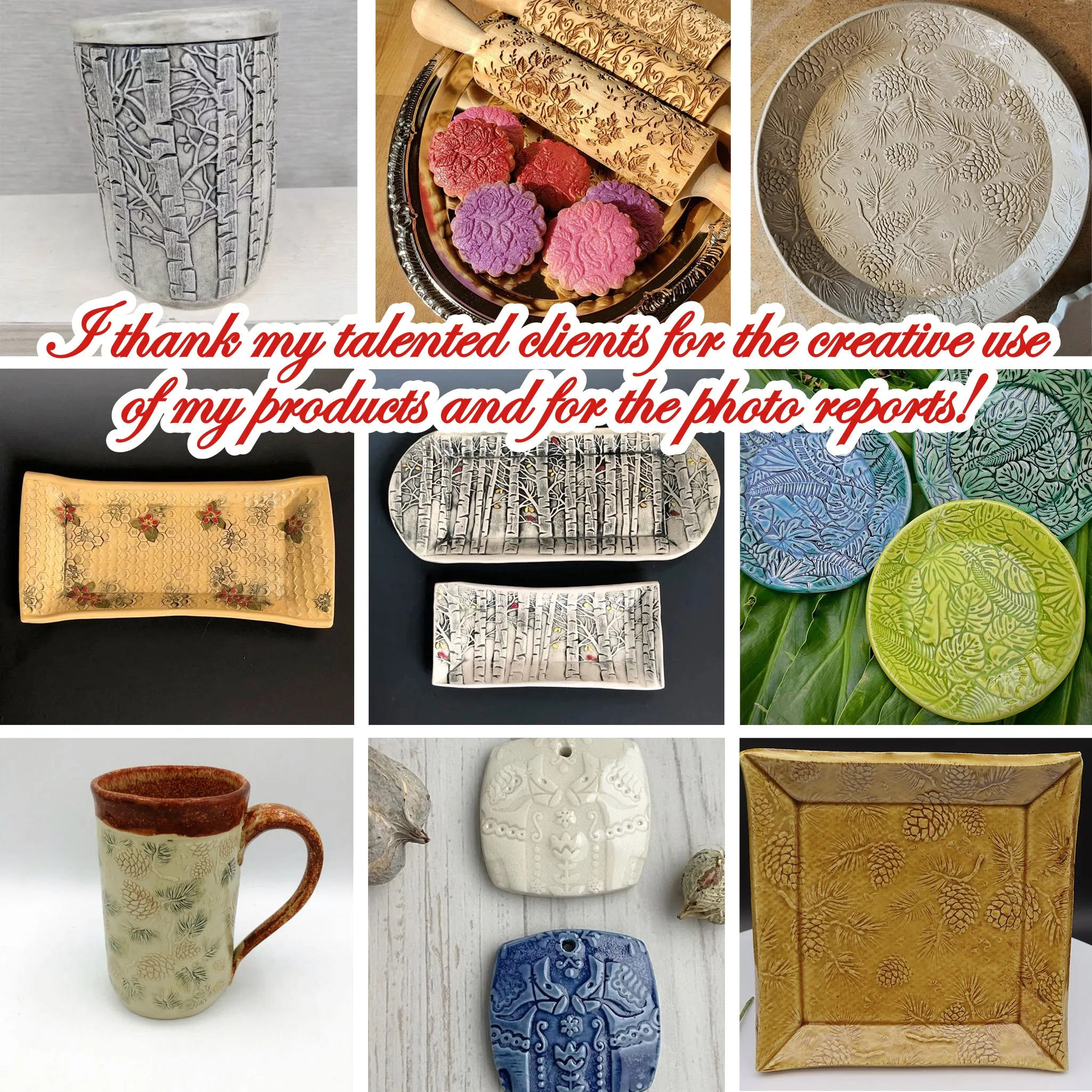 Snowflake, Engraved Embossing Rolling Pin, Christmas Gift, Textured Cookie, Clay Stamp, Pottery Roller