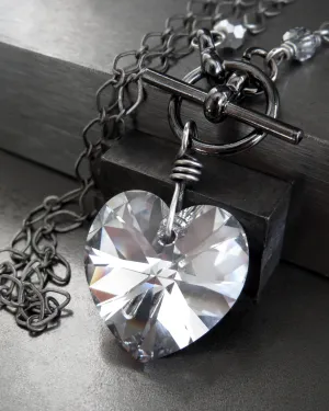 SPARKLE of MY HEART - Sparkly Crystal Heart Necklace