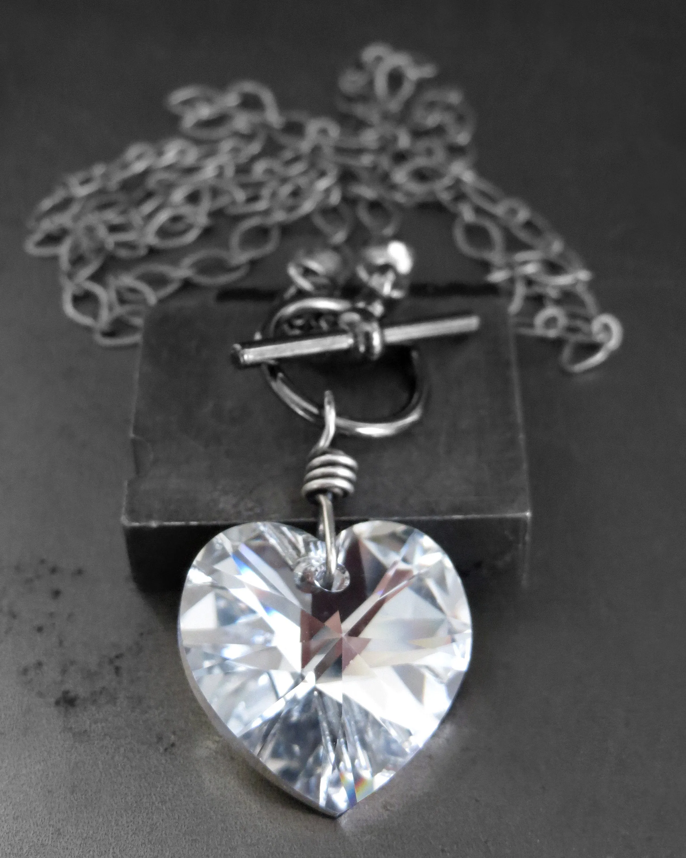 SPARKLE of MY HEART - Sparkly Crystal Heart Necklace