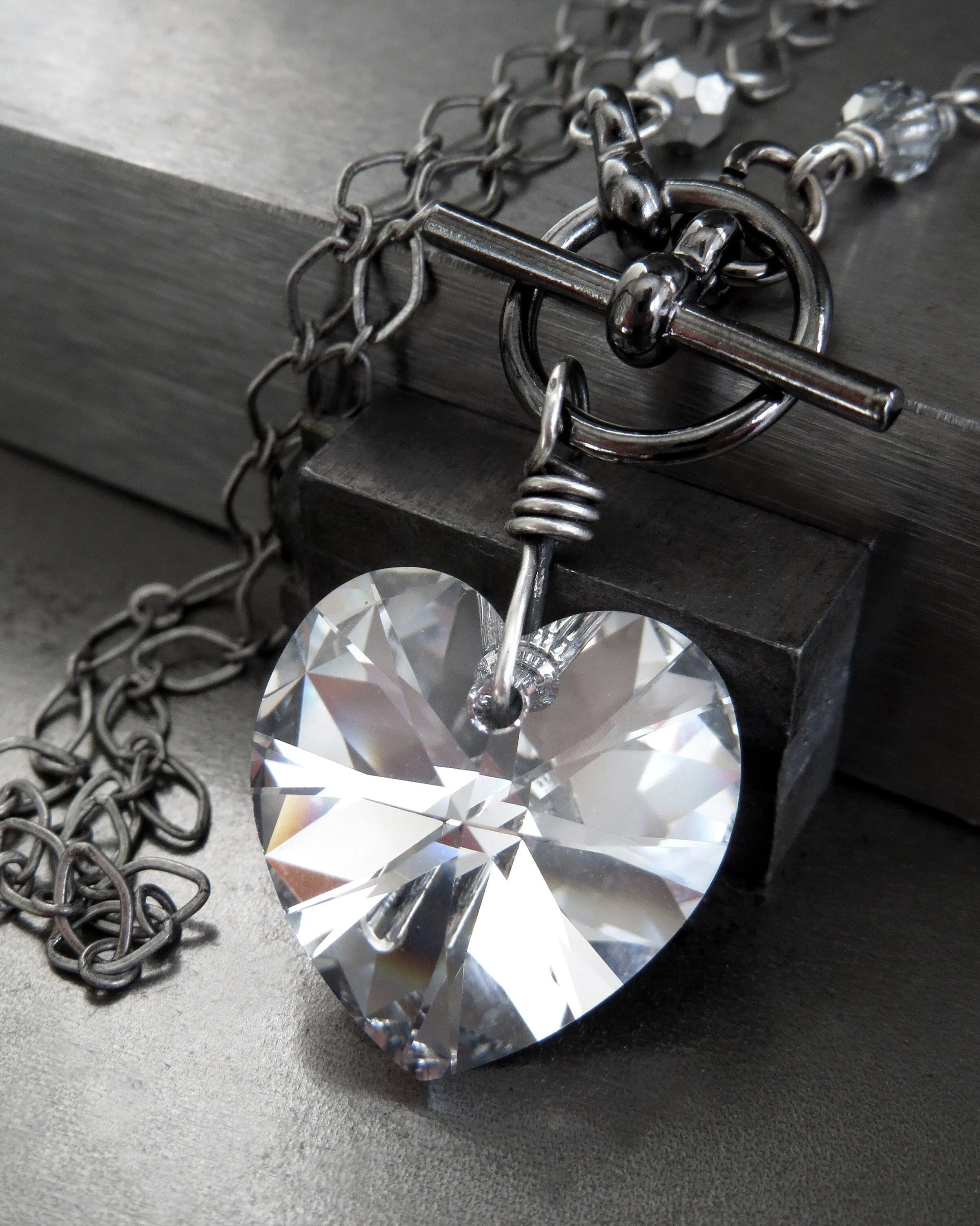 SPARKLE of MY HEART - Sparkly Crystal Heart Necklace