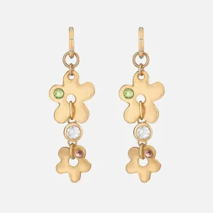 Sparkly Flower Pow Pow Earrings
