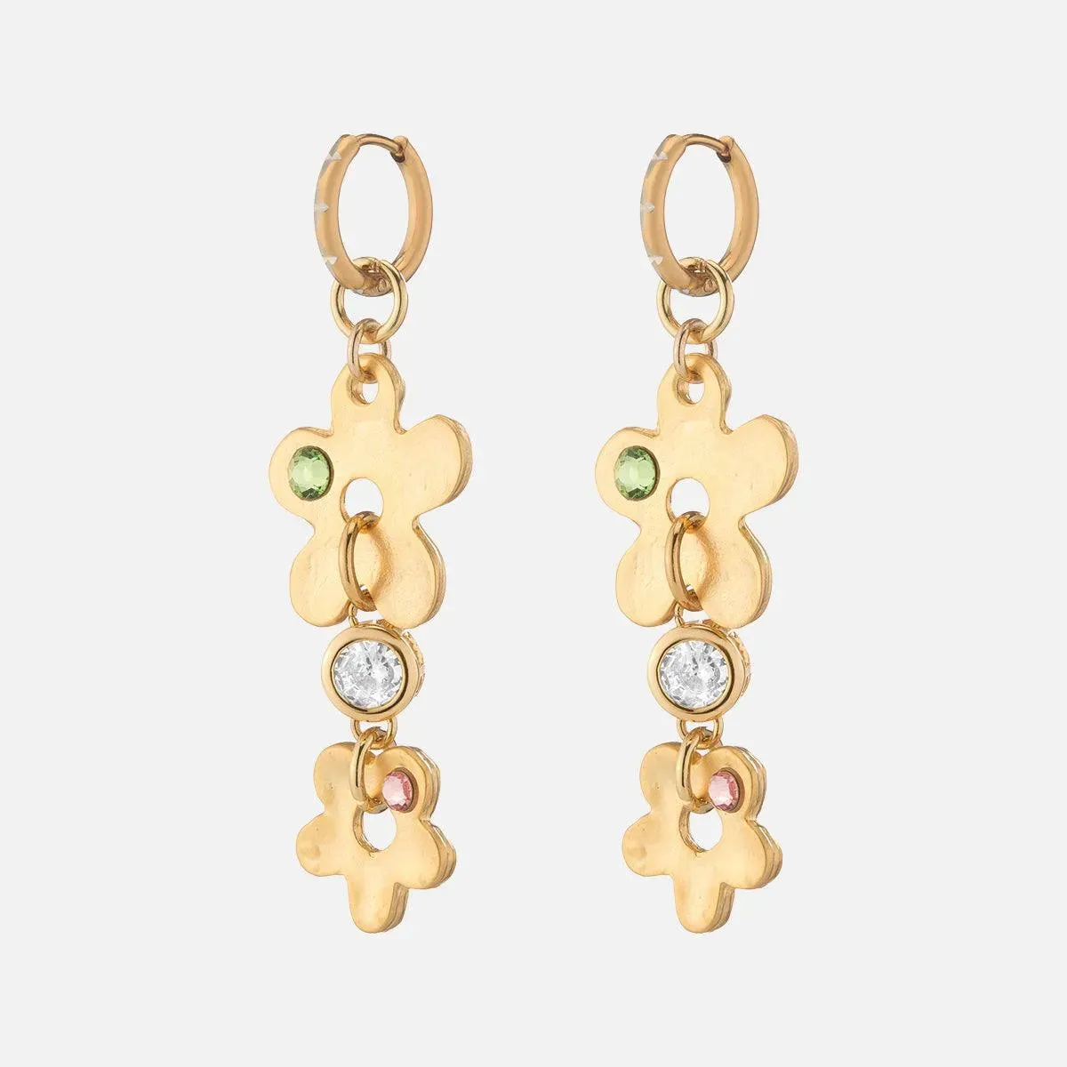 Sparkly Flower Pow Pow Earrings