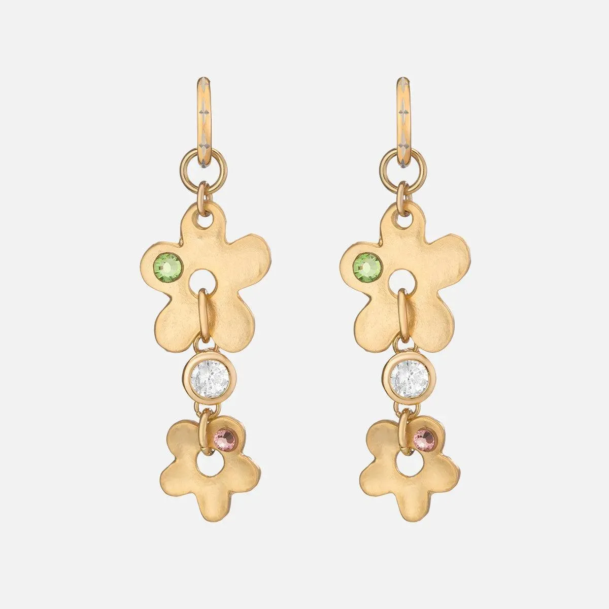 Sparkly Flower Pow Pow Earrings
