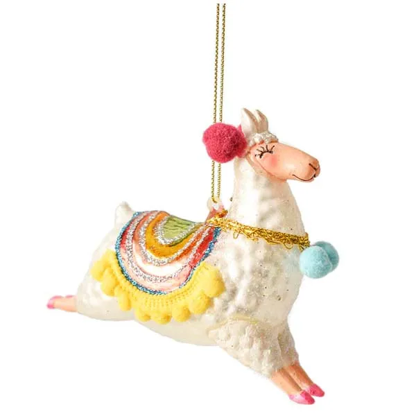 Sparkly Llama Ornament