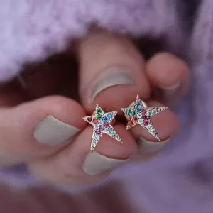 Star Stud Earrings - Rose Gold