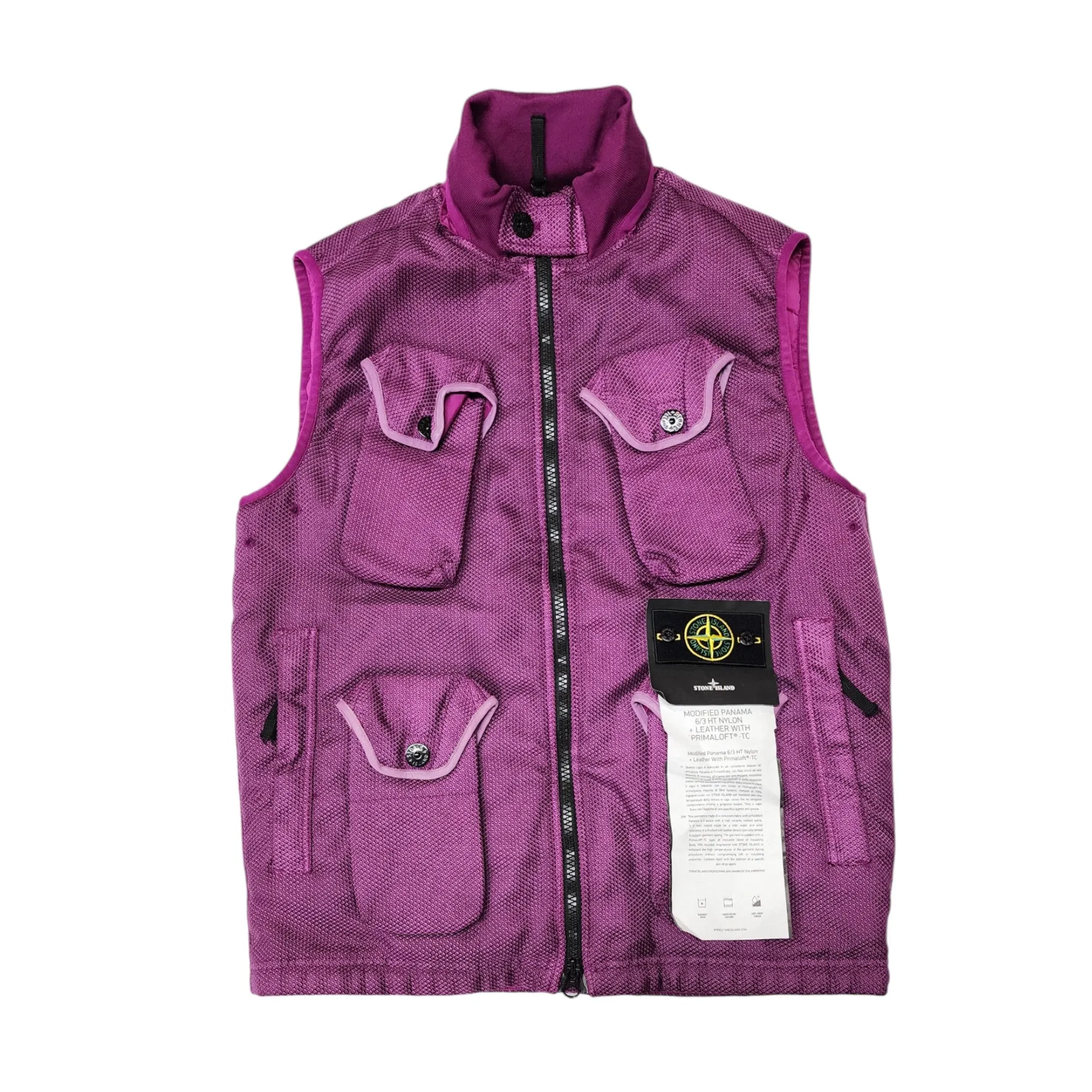 Stone Island Panama Modified Vest Purple L