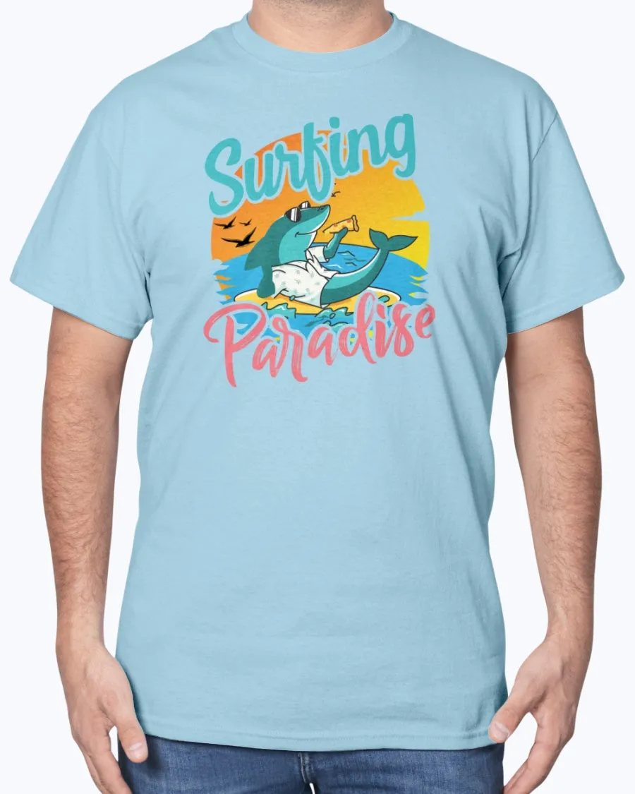 Surf Shark - Cotton T-Shirt (Mens)