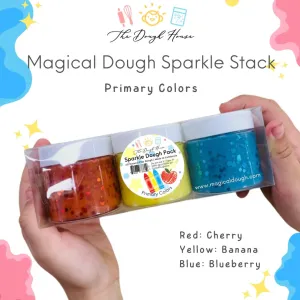 The Dough House - Sparkle Dough, 3pk - Primary Colors