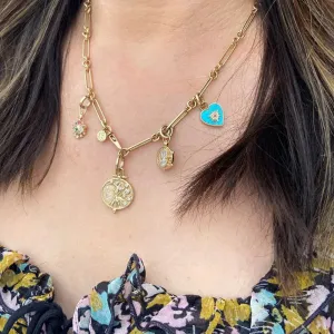 Three Stories Bejeweled Evil Eye Top Switch Charm